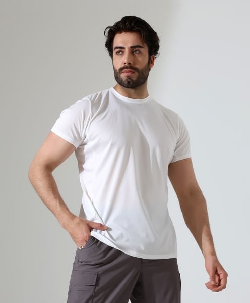 Erkek Outdoor T-shirt Beyaz