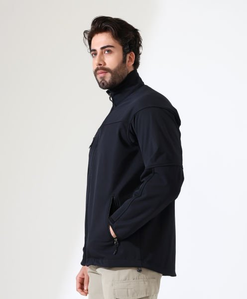 Erkek Outdoor Softshell Mont Ceket Siyah
