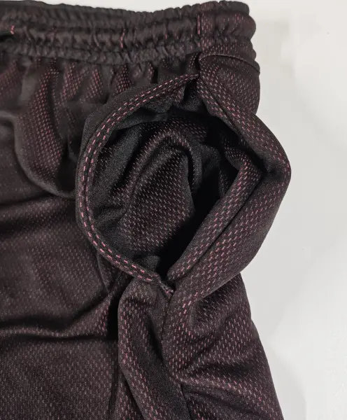 Desenli Unisex Spor Şort Bordo