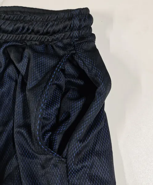 Desenli Unisex Spor Şort Koyu Mavi
